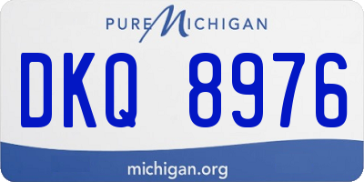 MI license plate DKQ8976
