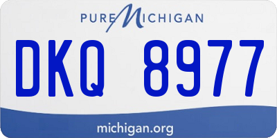 MI license plate DKQ8977