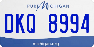 MI license plate DKQ8994