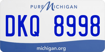 MI license plate DKQ8998