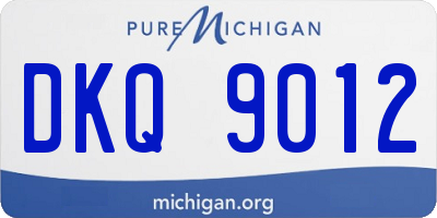 MI license plate DKQ9012