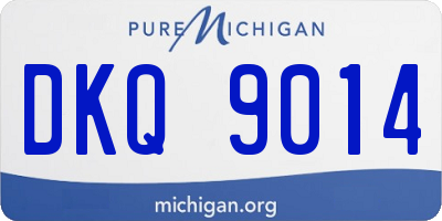 MI license plate DKQ9014