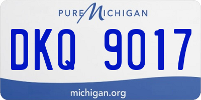 MI license plate DKQ9017