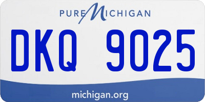 MI license plate DKQ9025