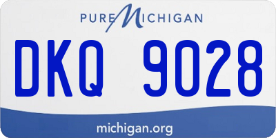 MI license plate DKQ9028