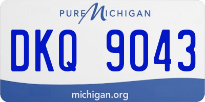 MI license plate DKQ9043