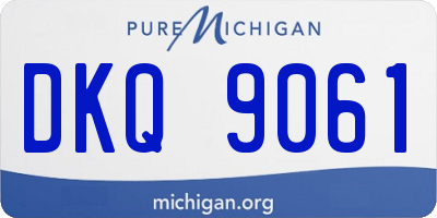 MI license plate DKQ9061