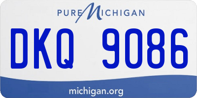 MI license plate DKQ9086