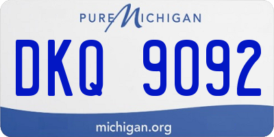 MI license plate DKQ9092