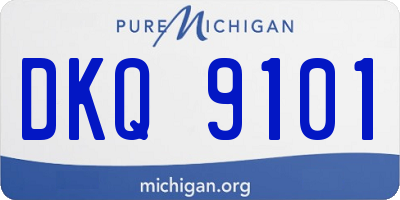 MI license plate DKQ9101