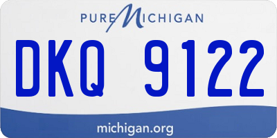 MI license plate DKQ9122