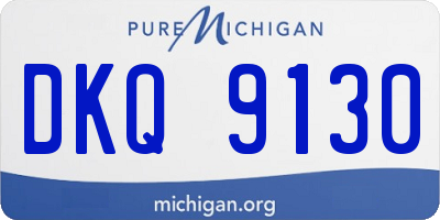 MI license plate DKQ9130