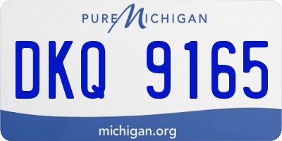 MI license plate DKQ9165