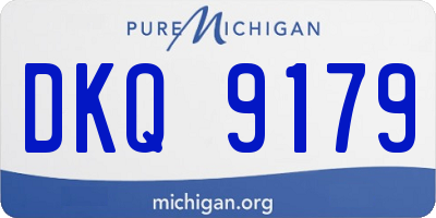 MI license plate DKQ9179