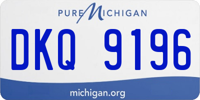 MI license plate DKQ9196