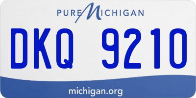 MI license plate DKQ9210