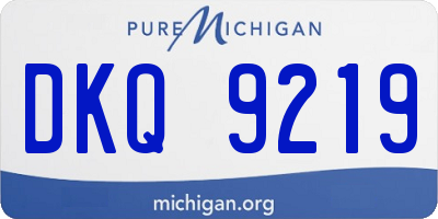MI license plate DKQ9219