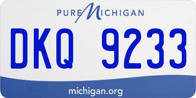 MI license plate DKQ9233