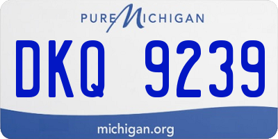 MI license plate DKQ9239