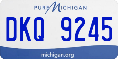 MI license plate DKQ9245