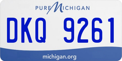MI license plate DKQ9261