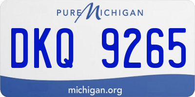 MI license plate DKQ9265