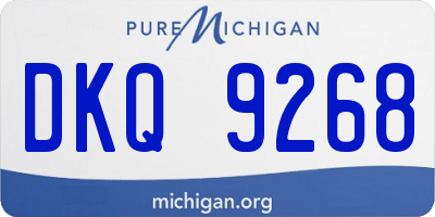 MI license plate DKQ9268