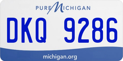 MI license plate DKQ9286