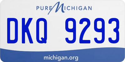 MI license plate DKQ9293