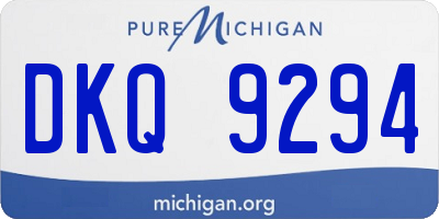 MI license plate DKQ9294