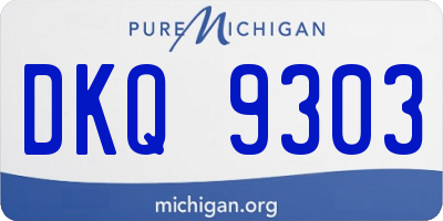 MI license plate DKQ9303