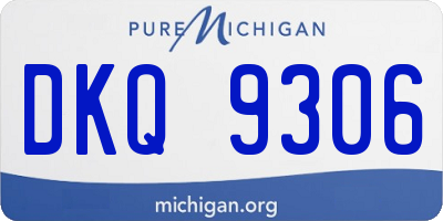 MI license plate DKQ9306