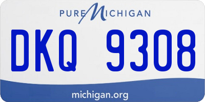 MI license plate DKQ9308