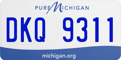 MI license plate DKQ9311