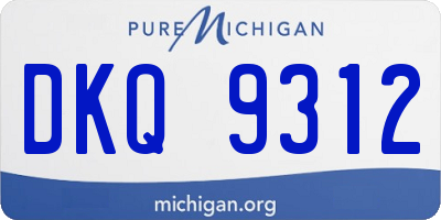 MI license plate DKQ9312