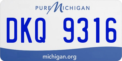 MI license plate DKQ9316