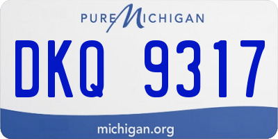MI license plate DKQ9317