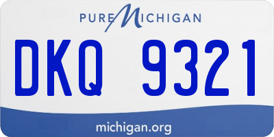 MI license plate DKQ9321