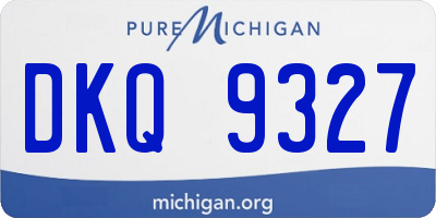 MI license plate DKQ9327