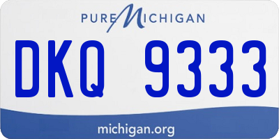 MI license plate DKQ9333