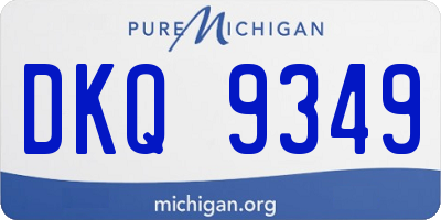 MI license plate DKQ9349