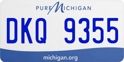 MI license plate DKQ9355