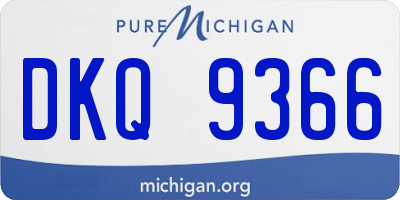 MI license plate DKQ9366