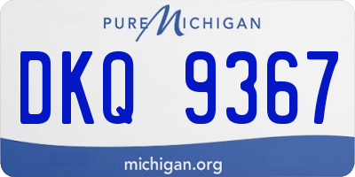 MI license plate DKQ9367