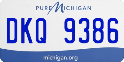 MI license plate DKQ9386