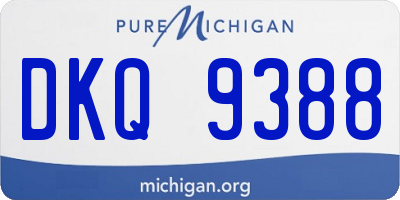 MI license plate DKQ9388