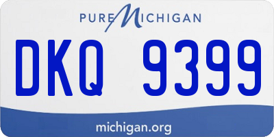MI license plate DKQ9399