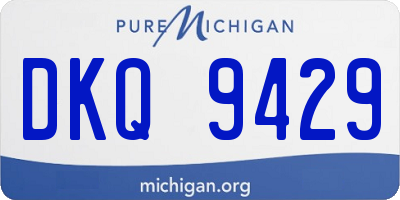 MI license plate DKQ9429