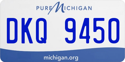 MI license plate DKQ9450