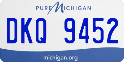 MI license plate DKQ9452